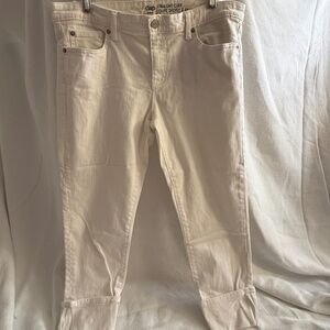 GAP White Cropped Jeans